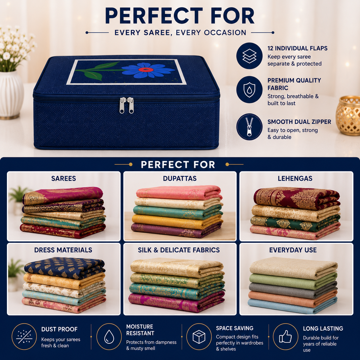 FlapLoom™ -  12 Flap Saree Album Bag