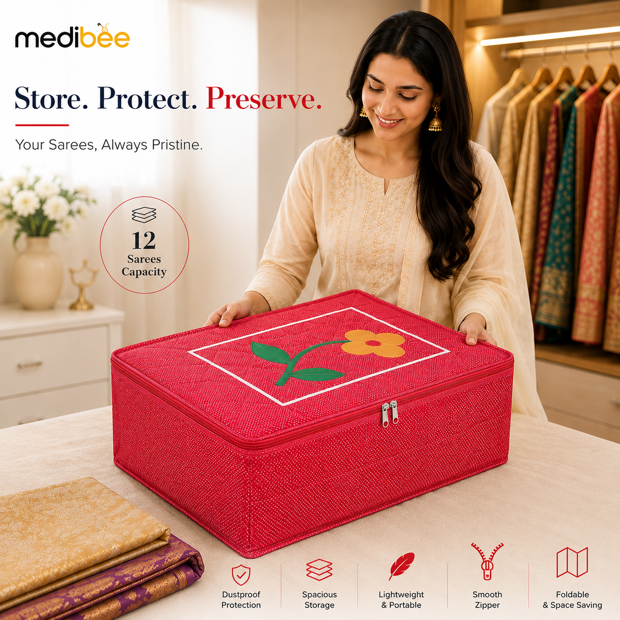 FlapLoom™ -  12 Flap Saree Album Bag