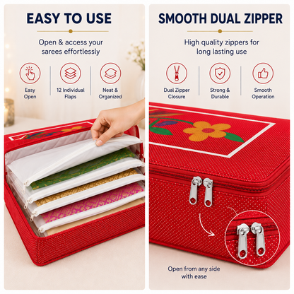 FlapLoom™ -  12 Flap Saree Album Bag