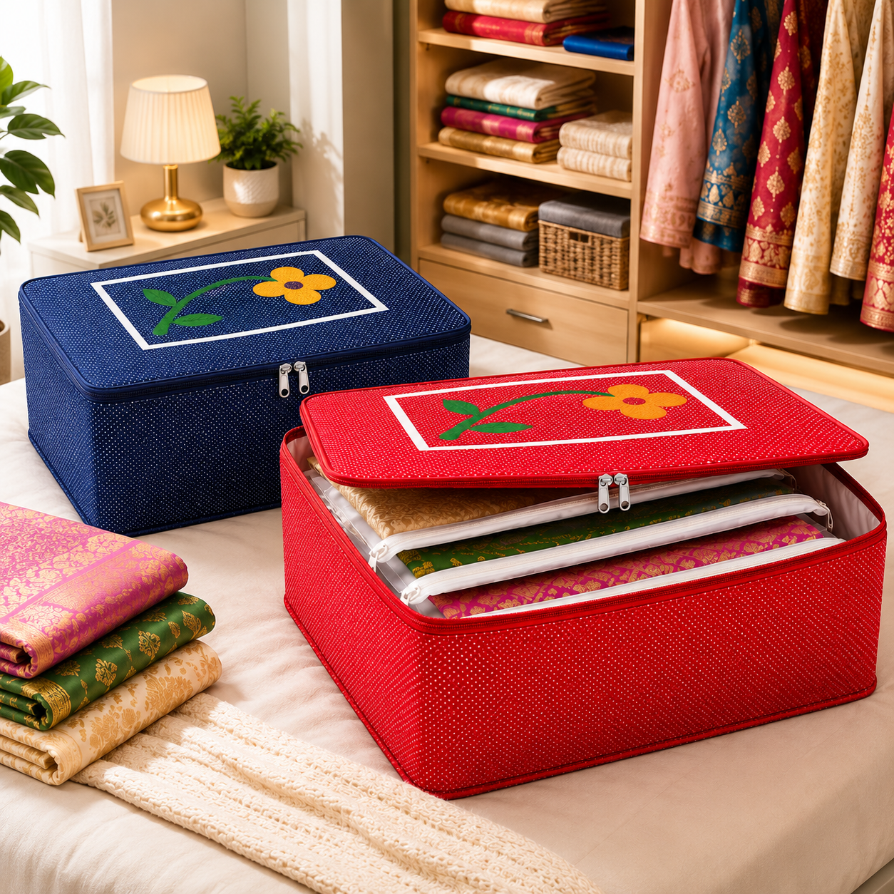 FlapLoom™ -  12 Flap Saree Album Bag